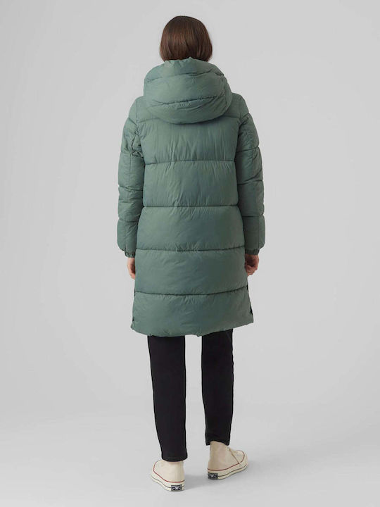 Vero Moda Women's Short Puffer Jacket for Spring or Autumn Green