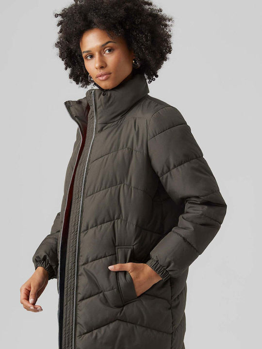 Liga Kurz Damen Puffer Jacke Khaki