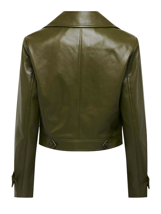 Γυναικείο Biker Jacket Χακί