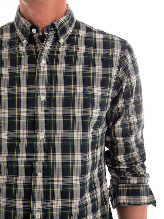 Ralph Lauren Men's Shirt Long Sleeve Checked Dark blue.