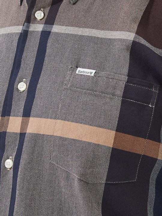 Bearpark Long-sleeved Cotton Shirt Checked Brown