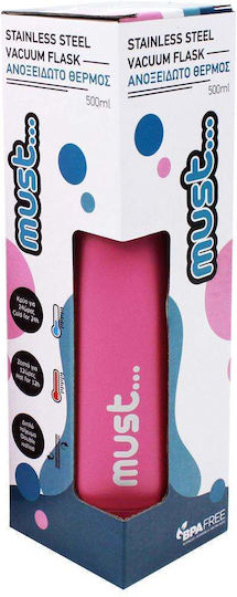 Must Team Flasche Thermosflasche Rostfreier Stahl BPA Frei 500ml Blau