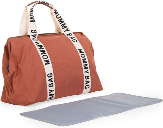 Childhome Wickeltasche-Wickeltasche Schulter/Hand Terracotta 55x30x30cm.