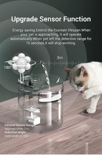 Waterer / Fountain for Dog 1.8lt in White Color