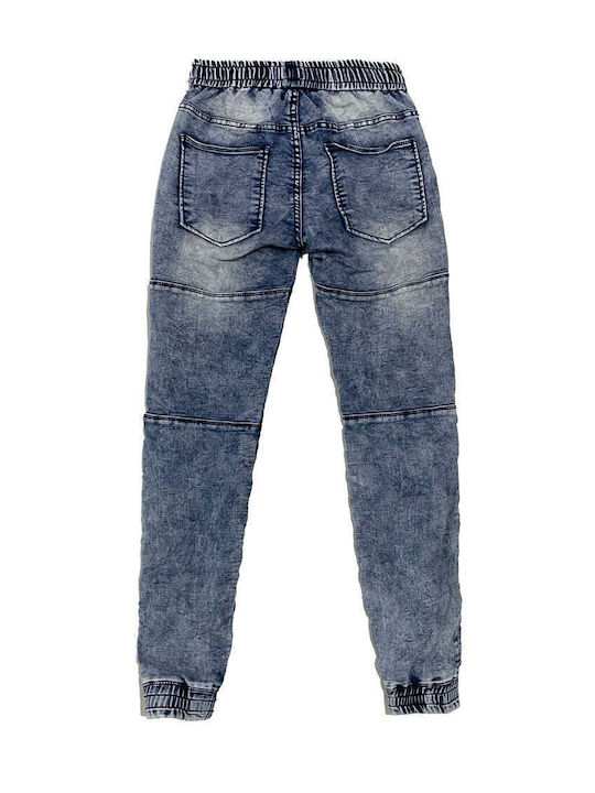 Men's Jeans Pants Elastic with Slim Fit Blue