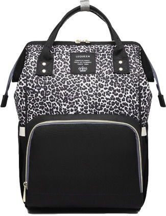 Lequeen Diaper Bag Backpack Black 26x15x41cm