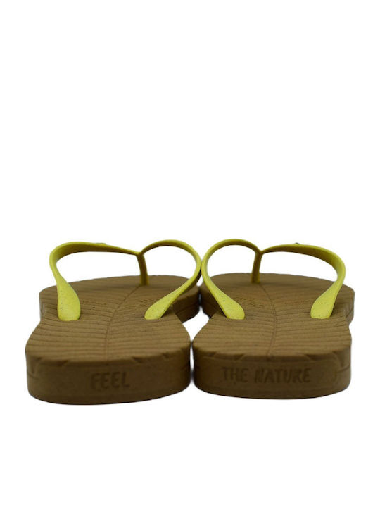 Nature02 Men's Flip Flops Yellow