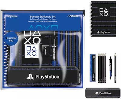 Pyramid International Playstation (Pinstripe Dark) Kids Stationery Set