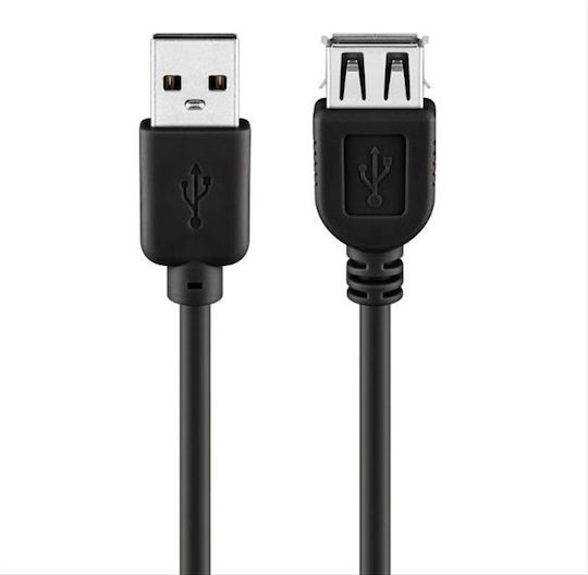 Goobay USB 2.0 Kabel USB-A-Stecker - USB-A-Buchse Schwarz 3m 93600