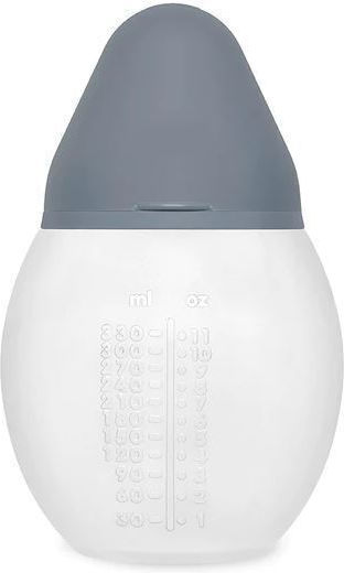 Elhee Plastic Baby Bottle Anti-colic with Silicone Teat for 9+ Months Blue Grey 330ml