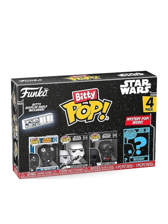 Funko Bitty Pop! Filme: The Fighter Pilot, Stormtrooper, Darth Vader & Mystery Chase 4buc