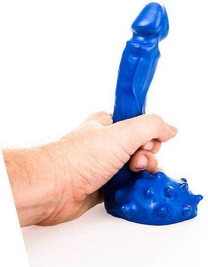 All Black Dong Ρεαλιστικό Dildo με Όρχεις Μπλε 18cm