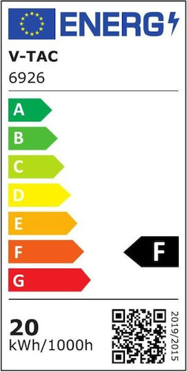 V-TAC Plafonieră de Tavan 25buc Neagră cu LED Integrat