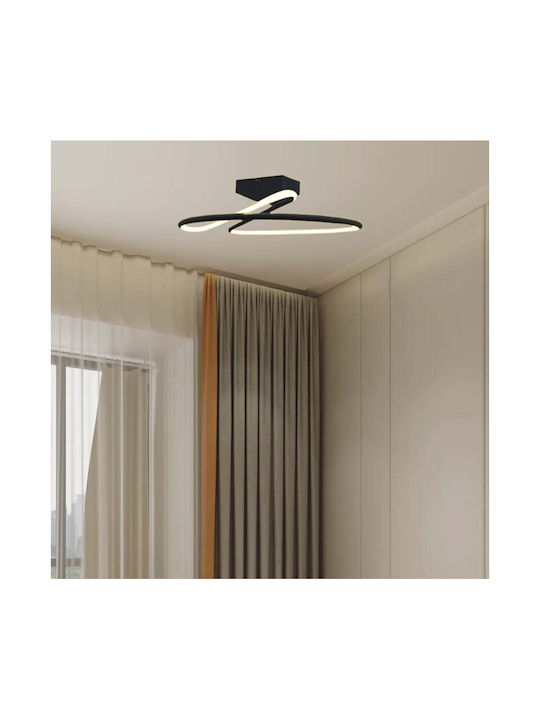 V-TAC Modern Metallic Ceiling Mount Light with Integrated LED in Black color