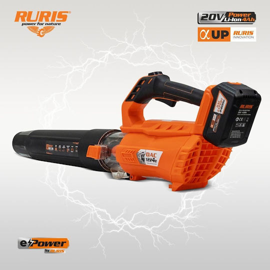 Ruris SF1345e Laubbläser Handheld Akku 40V Solo mit Maximaler Luftgeschwindigkeit 147.6km/h