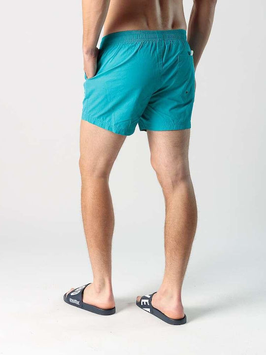 Devergo Men's Swimwear Shorts Light Blue with Patterns