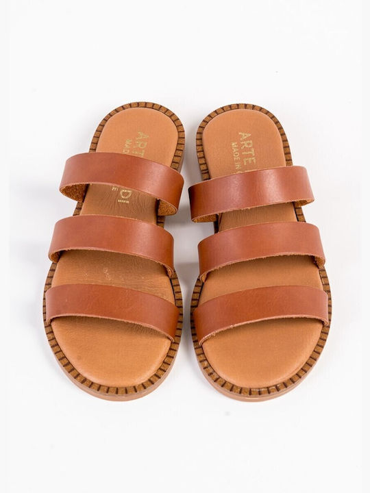 Arte Piedi Leather Women's Sandals Tabac Brown