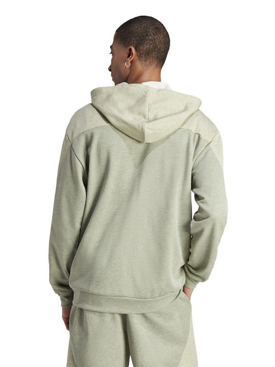 Adidas Men's Sweatshirt Jacket with Hood Gray