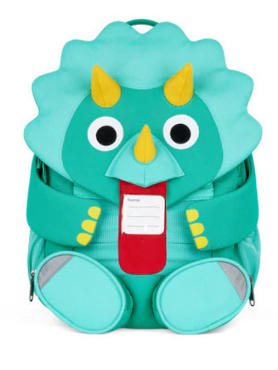 Affenzahn Big Friend Dinosaur School Backpack Kindergarten Turquoise With Water Bottle Holder 8 Litre