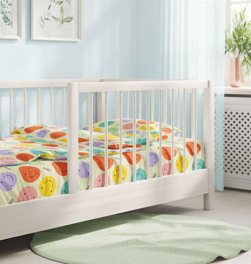 Cokitex Baby Sheets Set Crib Cotton Fitted Multicolored 125x175cm 3pcs