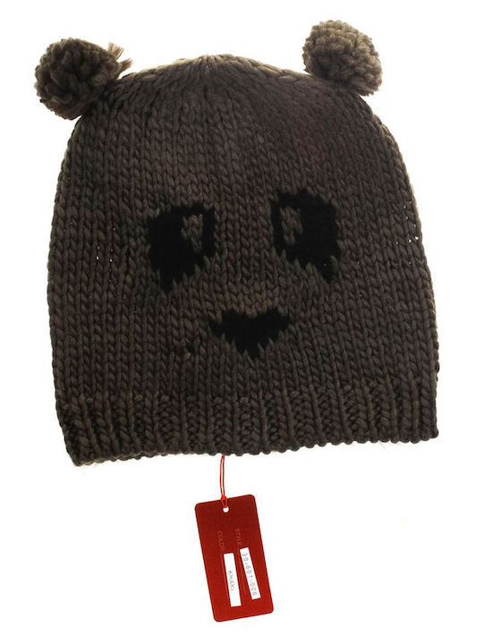 Knitted Beanie Cap Burgundy