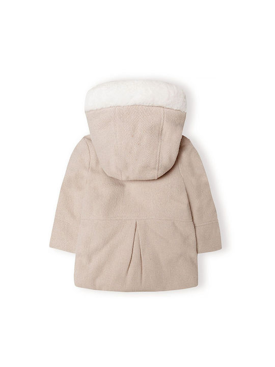 Minoti Girls Coat Beige with Ηood