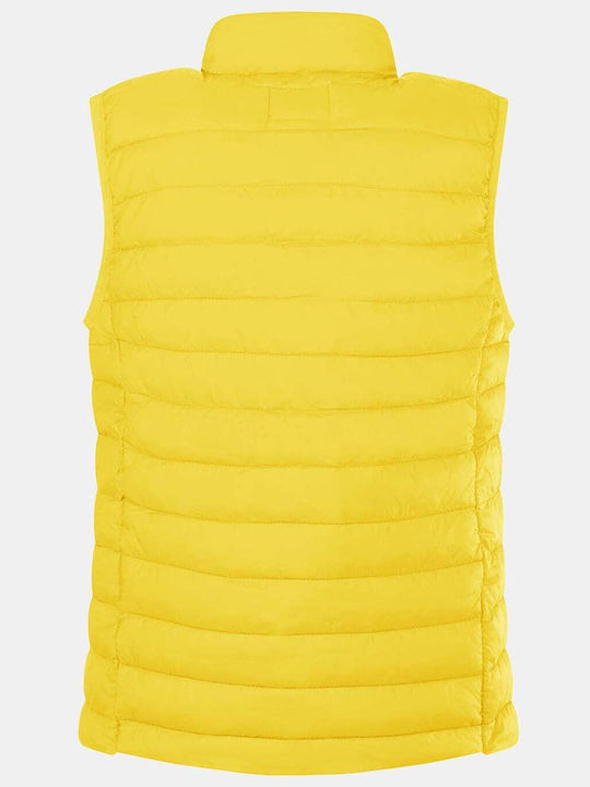 Kids' Quilted Jacket Sleeveless Short Yellow Core