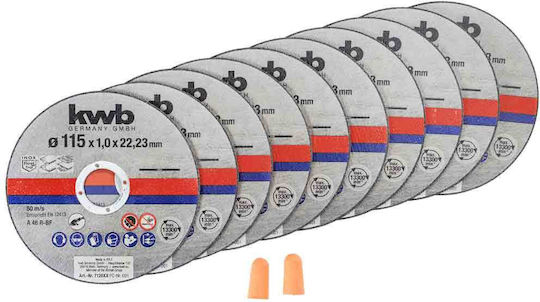 KWB Cutting Disc Metal Hole Diameter 115mm 10pcs