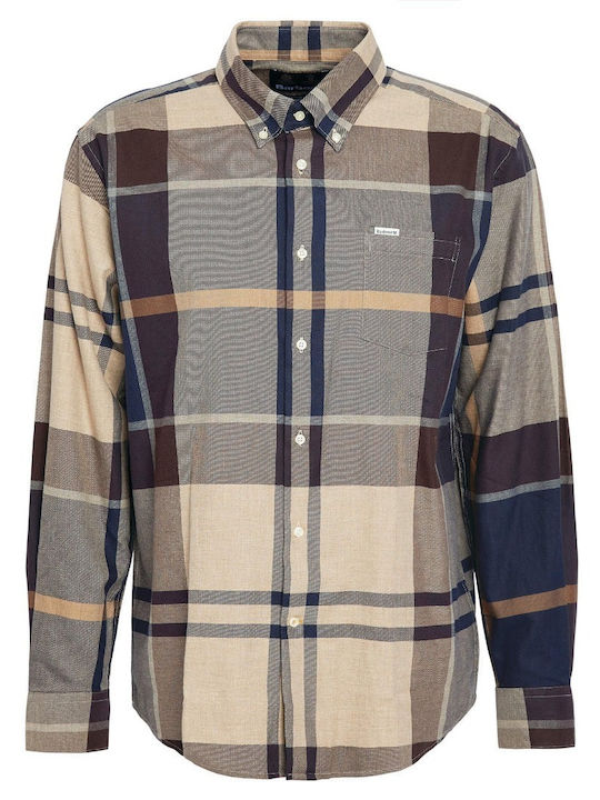 Bearpark Long-sleeved Cotton Shirt Checked Brown