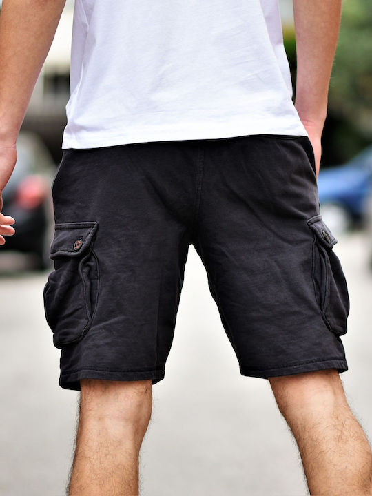 Mohicans Black Line Men's Cargo Shorts Black