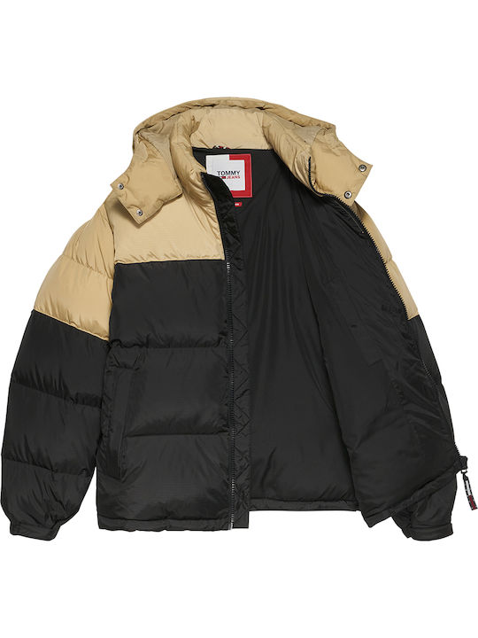 Tommy Hilfiger Herren Winter Jacke Puffer Schwarz