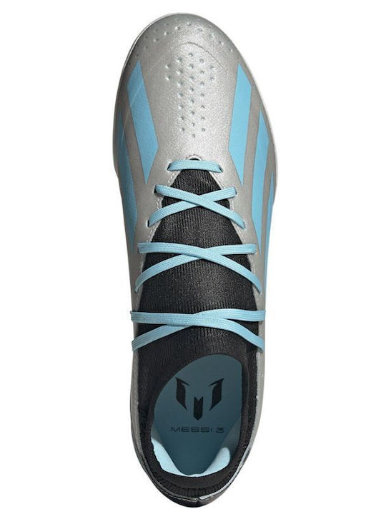 adidas X Crazyfast Messi.3 Football Shoes with Molded Cleats Silver
