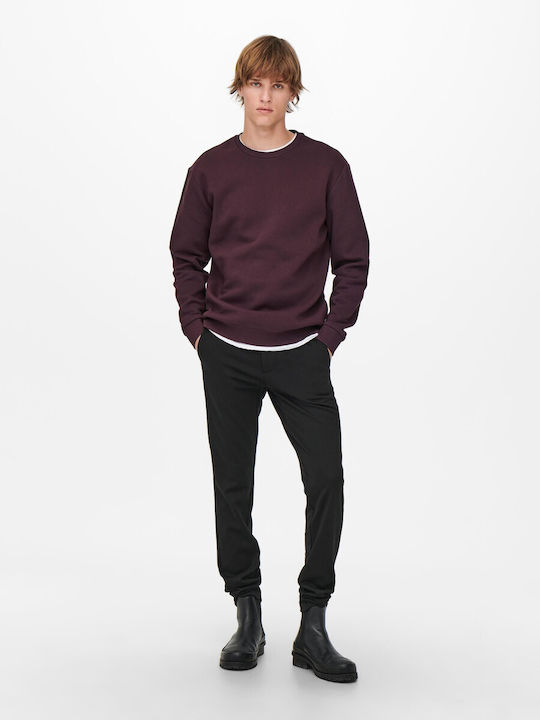 Only & Sons Men's Sweatshirt Burgundy