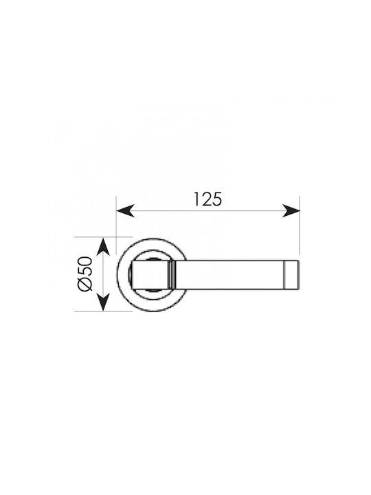 Zogometal Lever Middle Door with Rosette 2161 2161 Pair with Rosette Nickel / Chrome