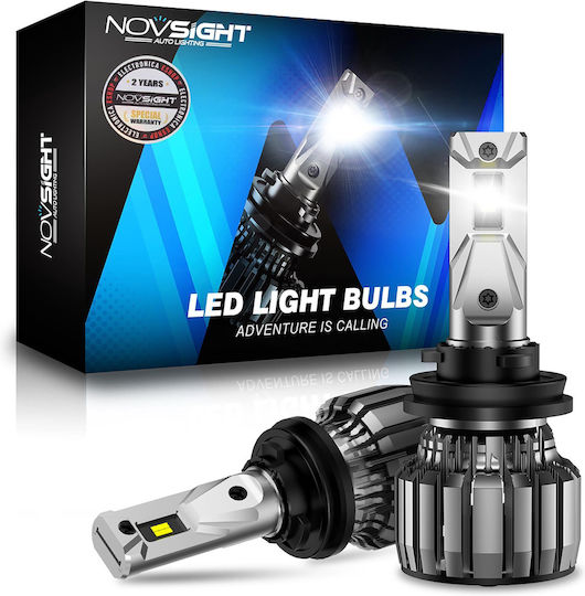 NovSight Lamps Car H11 LED 6500K Cold White 12V 60W 2pcs