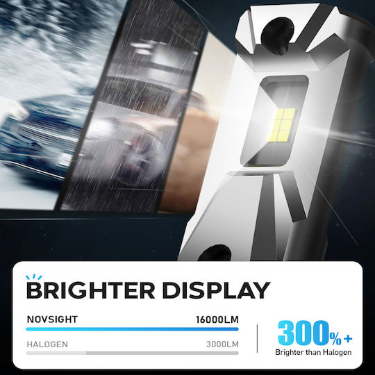 NovSight Λάμπες Αυτοκινήτου H11 LED 6500K Ψυχρό Λευκό 12V 60W 2τμχ