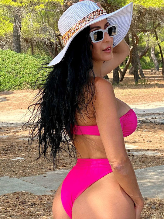 Set Bikini Ψηλόμεσο Φούξια