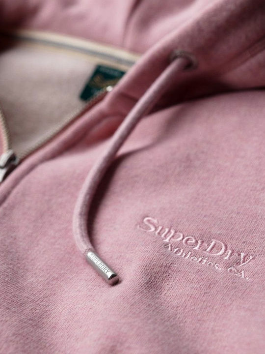 Women's Sweatshirt Jacket Hooded Pink