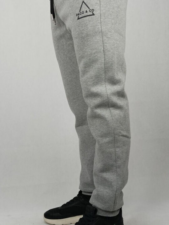 Paco & Co Men's Sweatpants with Rubber Gray