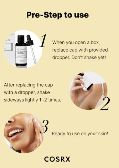 Cosrx The Vitamin C 23 Ενυδατικό & Αντιγηραντικό Serum Προσώπου με Βιταμίνη C & Βιταμίνη E για Αποτοξίνωση & Λάμψη 20ml