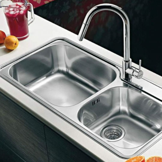 Pyramis Space Plus 2B Drop-In Inox Μ96xΠ48cm Silber