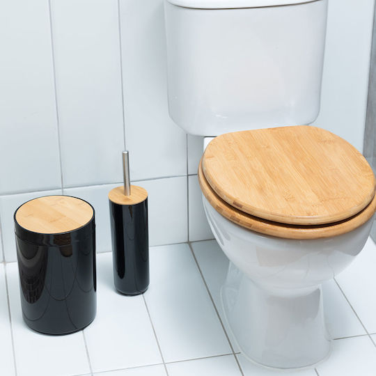 Estia Bamboo Πλαστικό Πιγκάλ Μπάνιου Μαύρο
