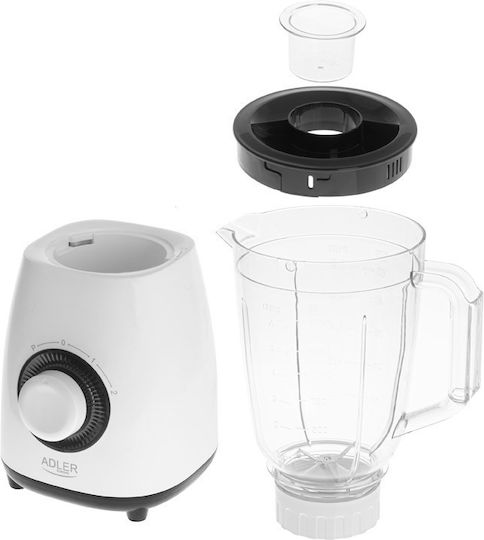 Adler Μπλέντερ με Πλαστική Κανάτα 1.5 lt 1000W Λευκό AD-4085