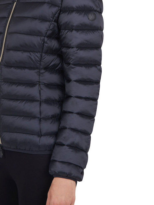 Scurtă Jachetă de femei Puffer Waterproof Negru