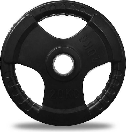 Pegasus Set of Plates Olympic Type Rubber 1 x 20kg Φ50mm with Handles