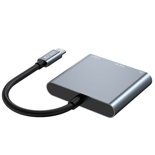 Tech-Protect V1 USB-C Docking Station με HDMI 4K PD Γκρι
