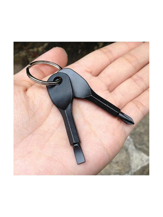 Set Keychain Wallets Metallic Black 2pcs