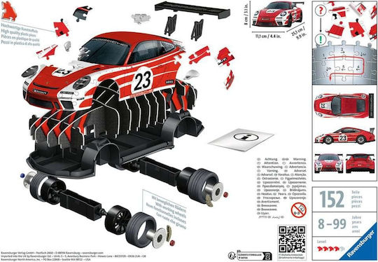Porsche 911 GT3 Puzzle 3D 108pcs 11558