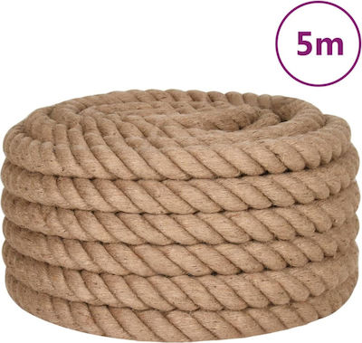 vidaXL Twisted 50mm Jute Rope 5m 1.3kg