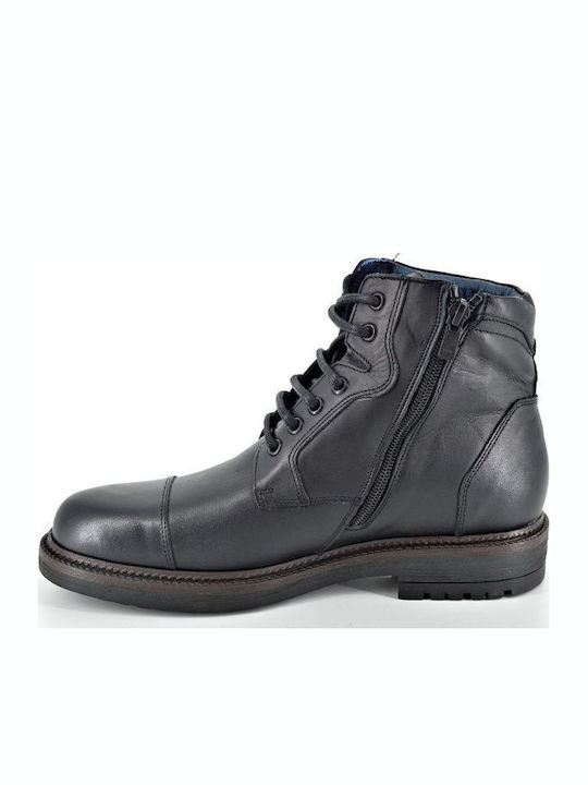 Leather Black Men's Boots